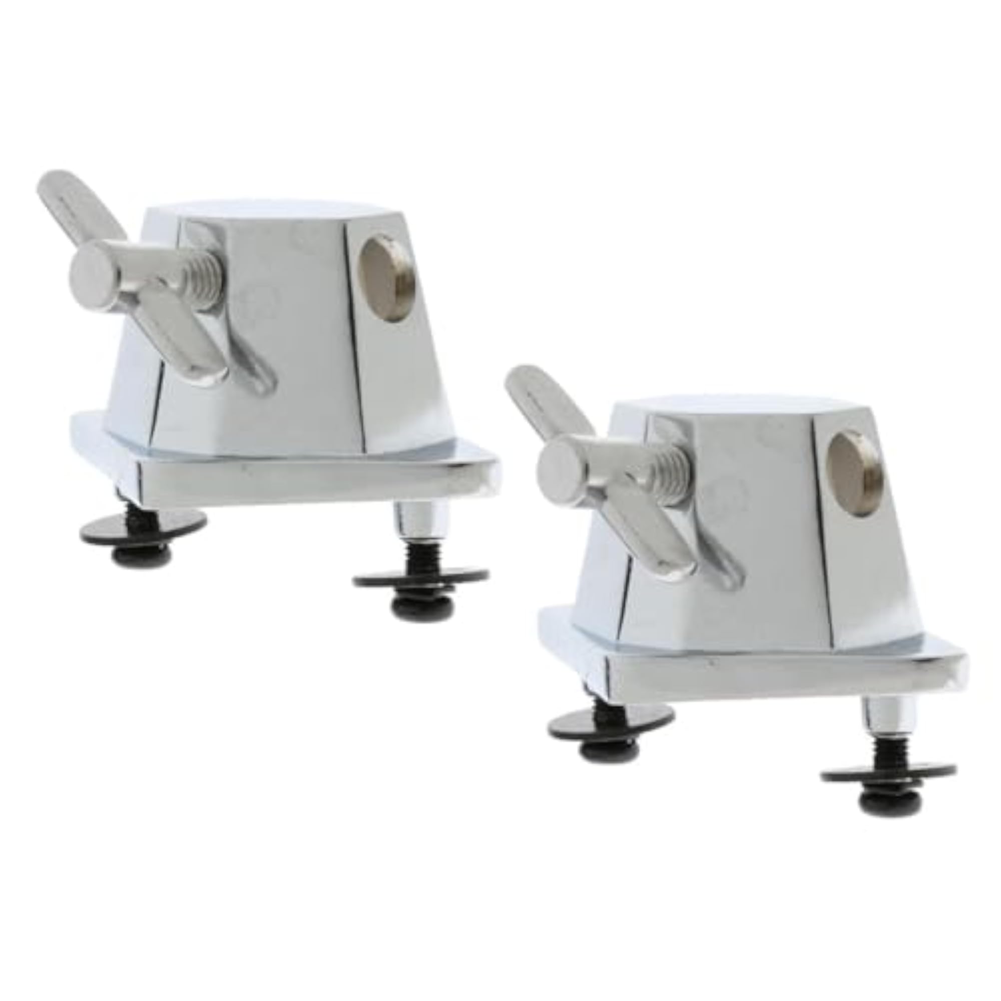 2Pcs Chrome Floor Tom Leg Mount Bracket Replacement Part